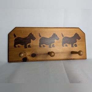 Wooden Wall Hanger With Little Terrier Dogs Perfect For Baby Or Child Room